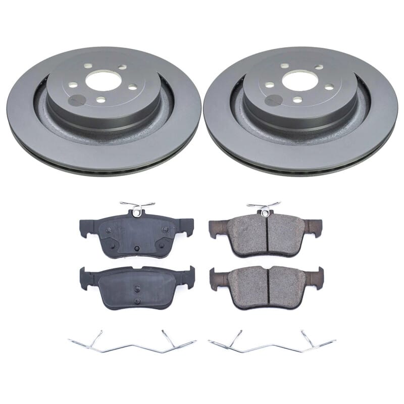 PowerStop — Genuine Geomet Coated Rotor and Low-Dust Ceramic Brake Pad Kit