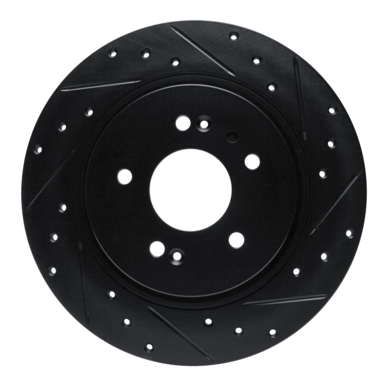 R1 Concepts — R1 Concepts Brake Rotor Drilled and Slotted Black