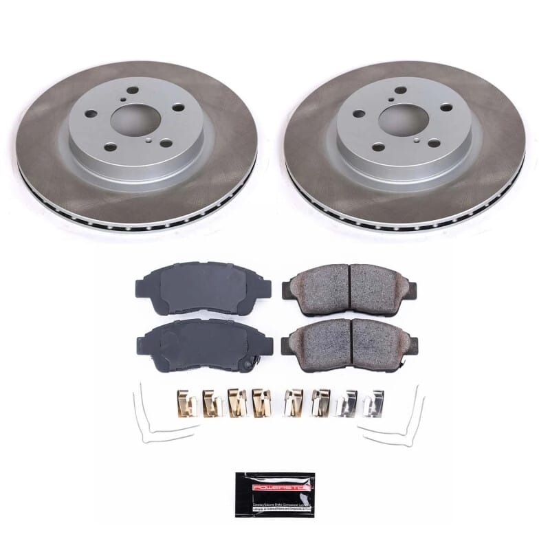 PowerStop — Semi-Coated Rotor and Low-Dust Ceramic Brake Pad Kit