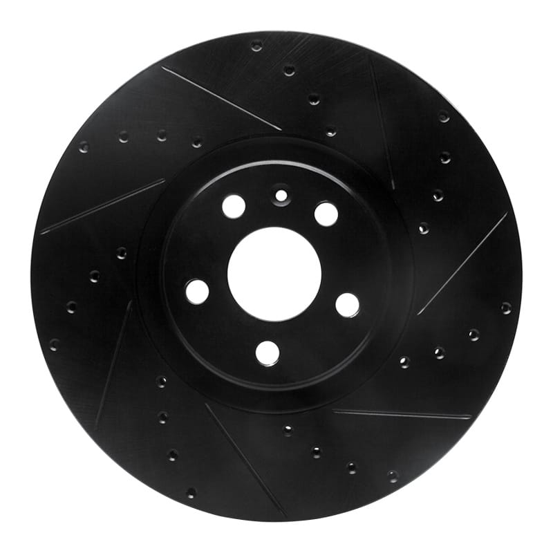 R1 Concepts — R1 Concepts Brake Rotor Drilled and Slotted Black