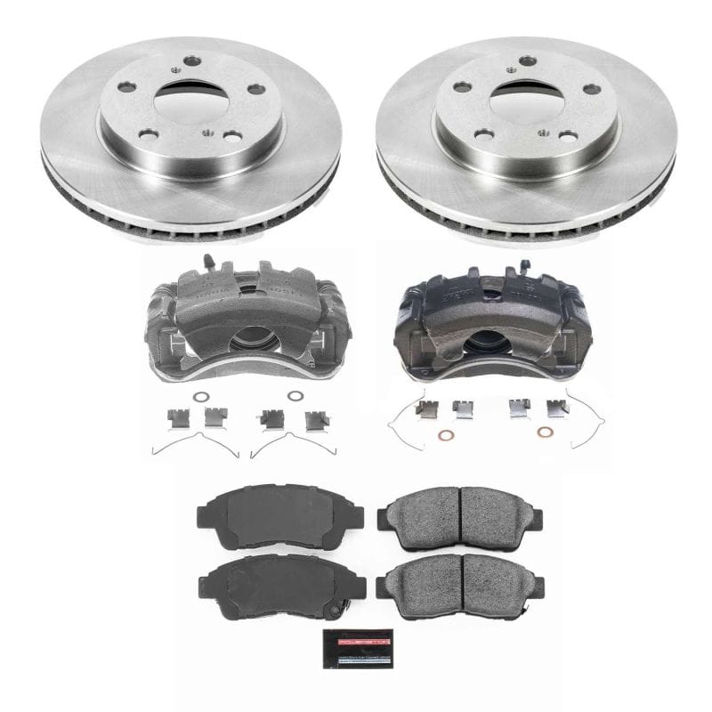 PowerStop — OE Stock Replacement Low-Dust Ceramic Brake Pad, Rotor and Caliper Kit
