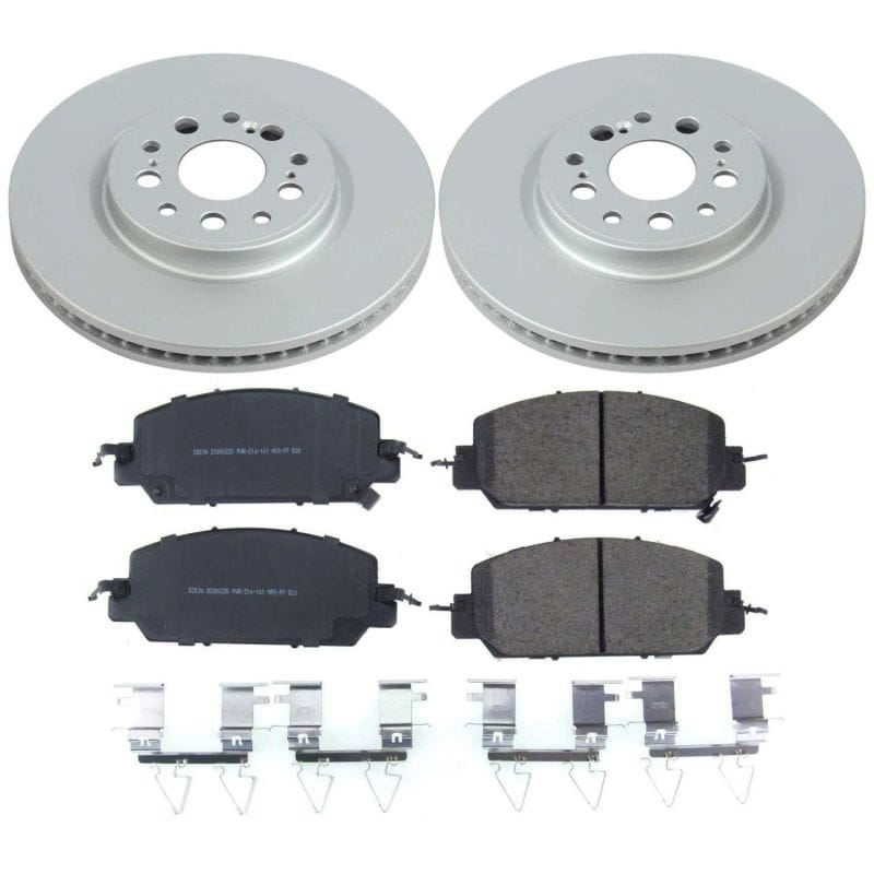 PowerStop — Genuine Geomet Coated Rotor and Low-Dust Ceramic Brake Pad Kit