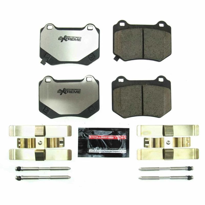 PowerStop — PowerStop - Z26 Performance Carbon-Fiber Ceramic Brake Pads with Hardware Kit