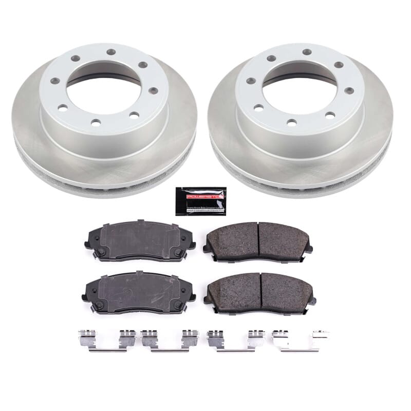 PowerStop — Semi-Coated Rotor and Low-Dust Ceramic Brake Pad Kit