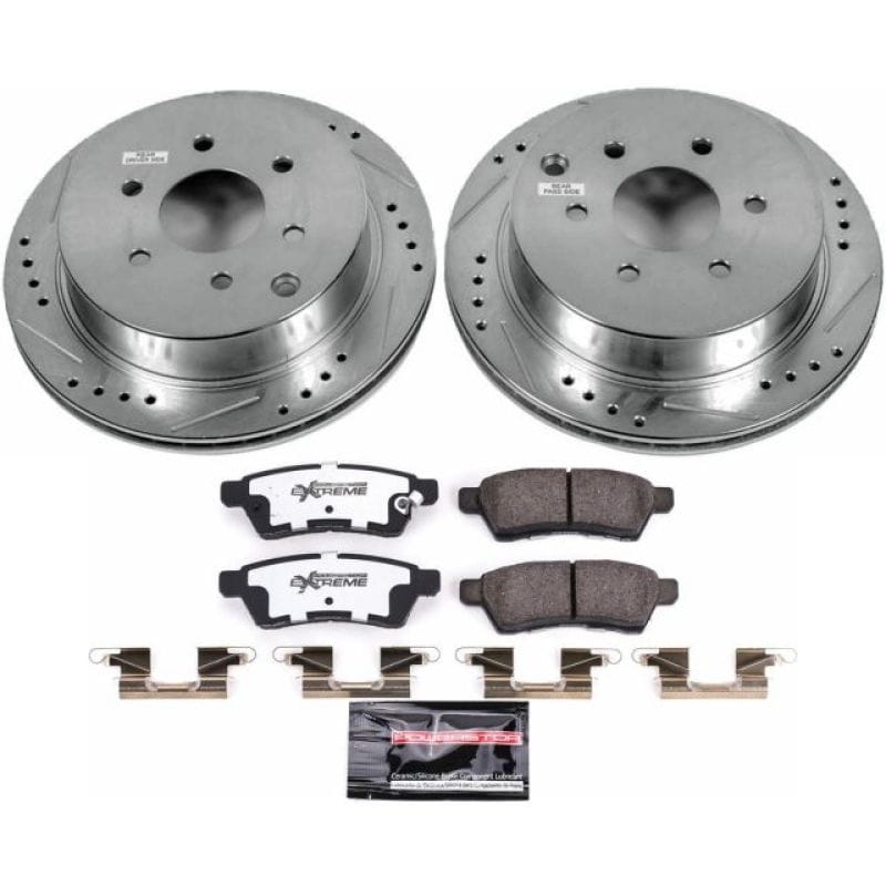 PowerStop — Z36 Truck and SUV Carbon-Fiber Ceramic Brake Pad and Drilled & Slotted Rotor Kit
