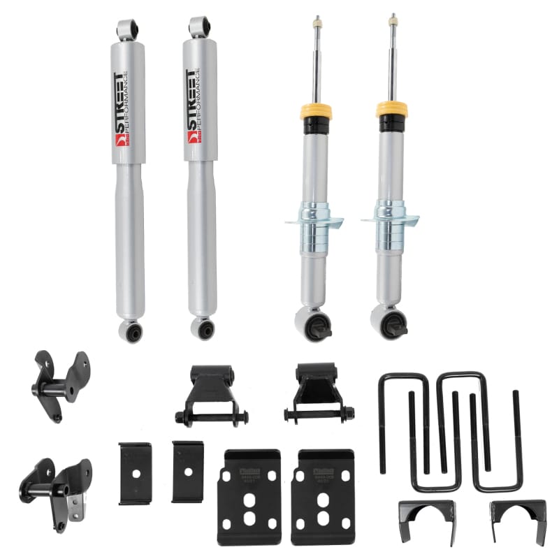 Belltech — Front And Rear Complete Kit W/ Street Performance Struts/Shocks
LOWERING KIT W/ STREET PERFORMANCE STRUTS/SHOCKS - 1050SP