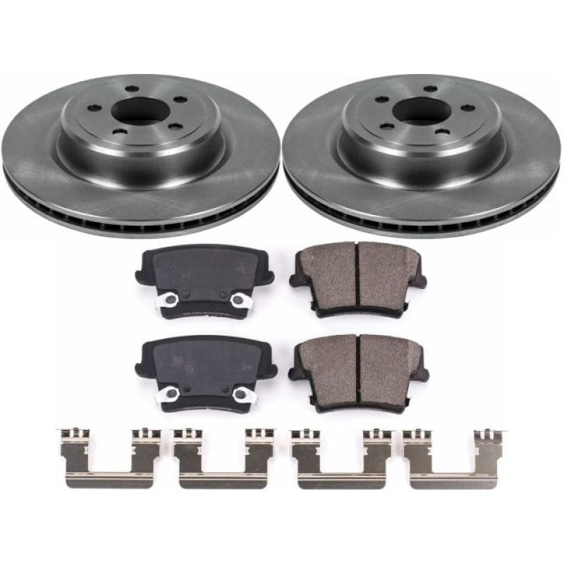 PowerStop — OE Stock Replacement Low-Dust Ceramic Brake Pad and Rotor Kit