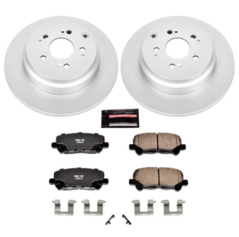 PowerStop — Genuine Geomet Coated Rotor and Low-Dust Ceramic Brake Pad Kit