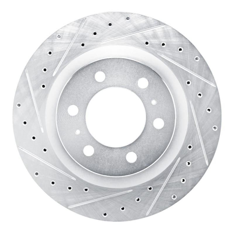 R1 Concepts — R1 Concepts Brake Rotor Drilled and Slotted Silver