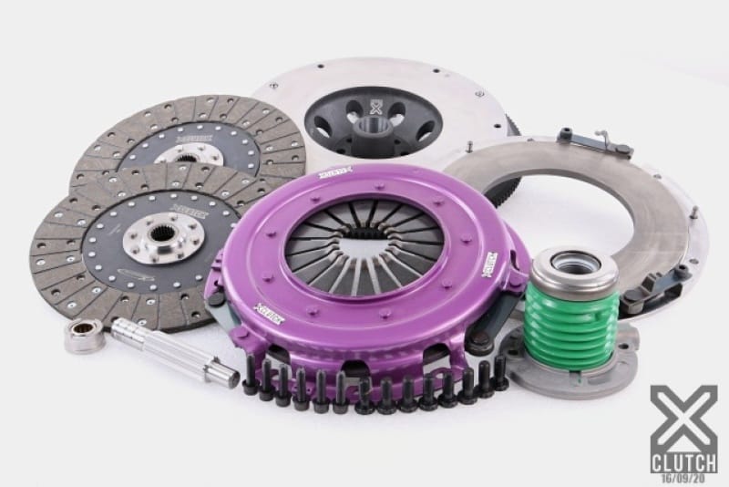 XCLUTCH — Clutch Kit Inc Flywheel + HRB; 10  1/2" Twin Solid Organic Discs