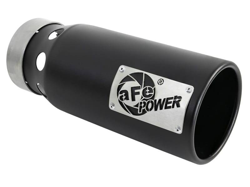 aFe — SATURN 4S 409 Stainless Steel Clamp-on Exhaust Tip Black Right Side Exit