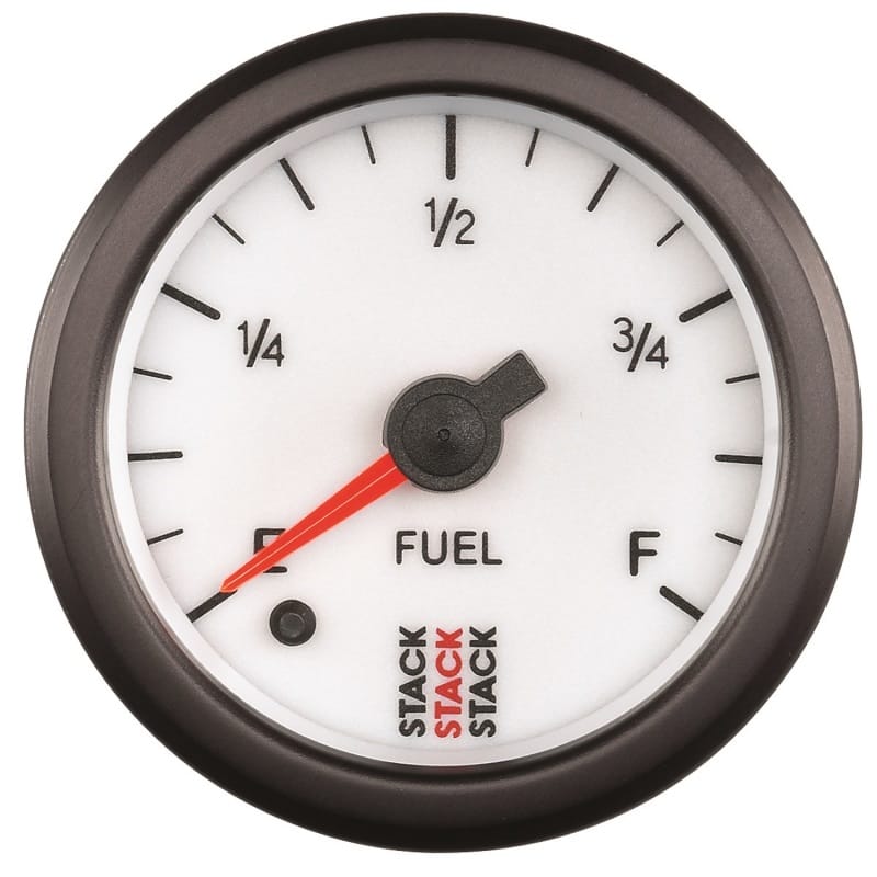 AutoMeter — GAUGE, FUEL LEVEL, PRO STEPPER MOTOR, 52MM, WHT, 0-280OHM PROGRAMMABLE