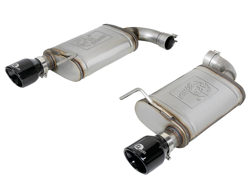 aFe — Mach Force Xp Stainless Steel Axle Back Exhaust System w/ Black Tips