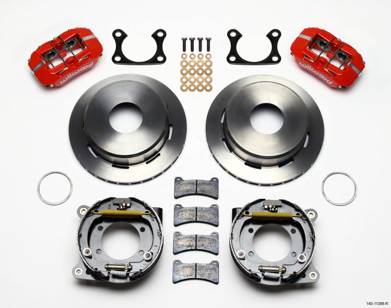 Wilwood — KIT,REAR,DISC/DRUM,BIG FORD,2.36 OFFSET CURRIE,1PC 11.00,RED