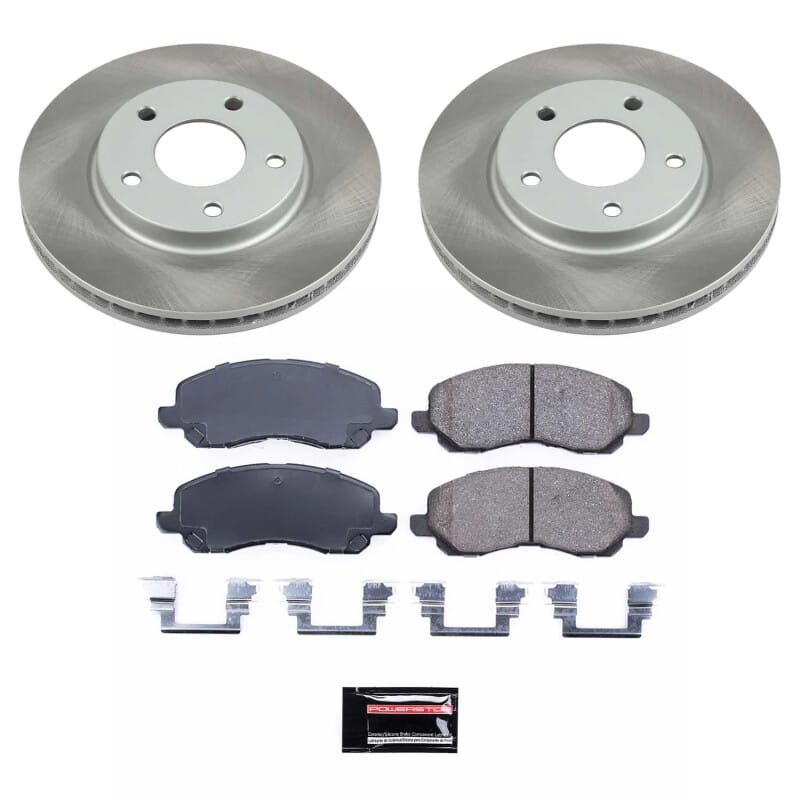 PowerStop — Semi-Coated Rotor and Low-Dust Ceramic Brake Pad Kit