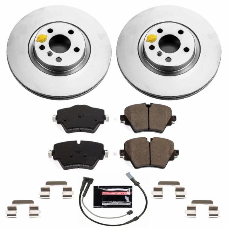 PowerStop — Genuine Geomet Coated Rotor and Carbon-Fiber Ceramic Brake Pad Kit