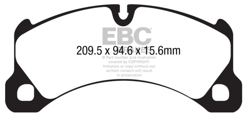 EBC — EBC 10+ Porsche Cayenne 3.6 Yellowstuff Front Brake Pads
Disc Brake Pad