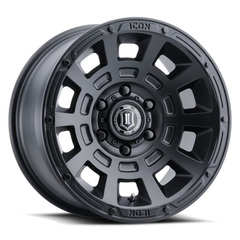 ICON — ICON ALLOYS THRUST SAT BLK - 17 X 8.5 / 6 X 5.5 /  0 MM / 4.75" BS
ICON ALLOYS THRUST SAT BLK - 17 X 8.5 / 6 X 5.5 / 0 MM / 4.75" BS