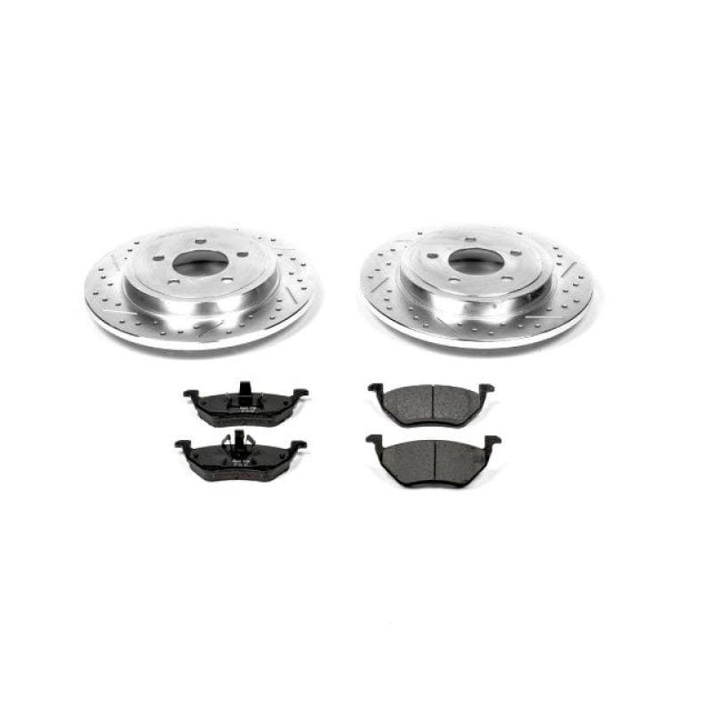 PowerStop — Z23 Daily Driver Carbon-Fiber Ceramic Brake Pad and Drilled & Slotted Rotor Kit