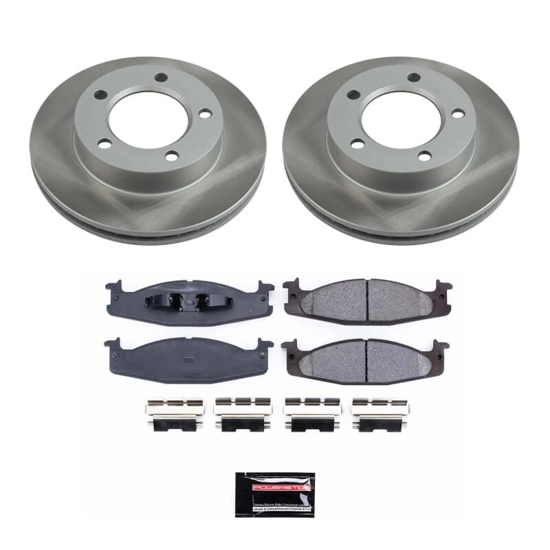 PowerStop — Semi-Coated Rotor and Low-Dust Ceramic Brake Pad Kit