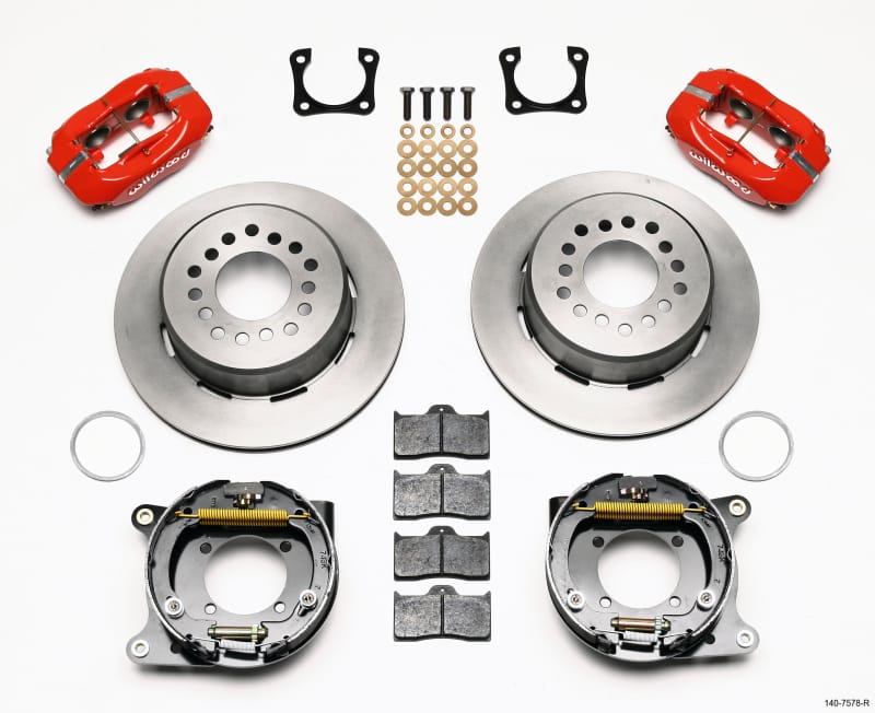 Wilwood — KIT,REAR,DISC/DRUM,12 BOLT,SPECIAL 2.81 OFF,1PC,RED