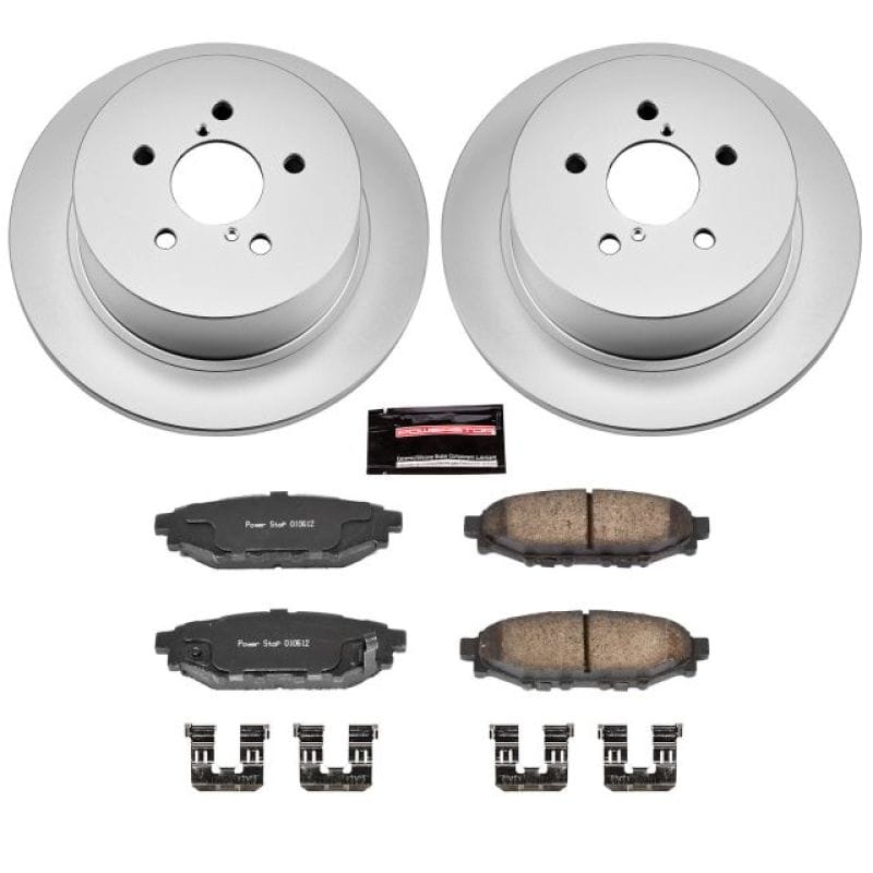 PowerStop — Genuine Geomet Coated Rotor and Low-Dust Ceramic Brake Pad Kit