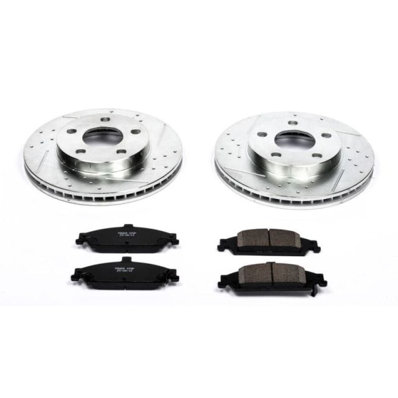 PowerStop — Z23 Daily Driver Carbon-Fiber Ceramic Brake Pad and Drilled & Slotted Rotor Kit