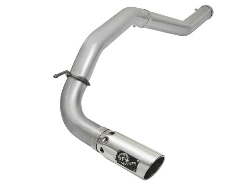 aFe — Large Bore-HD 4 IN DPF-Back Stainless Steel Exhaust System w/Polished Tip