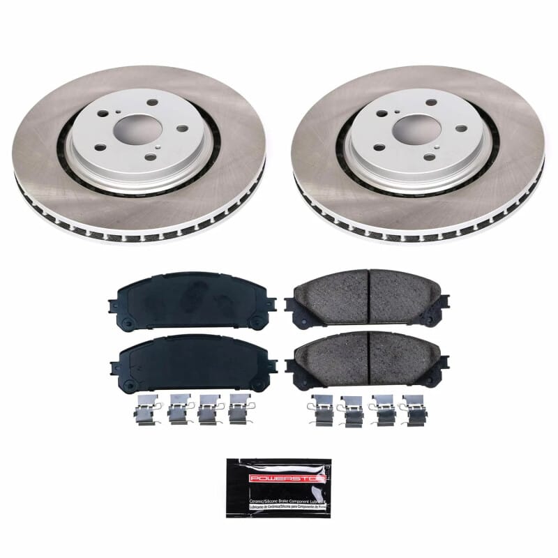 PowerStop — Semi-Coated Rotor and Low-Dust Ceramic Brake Pad Kit