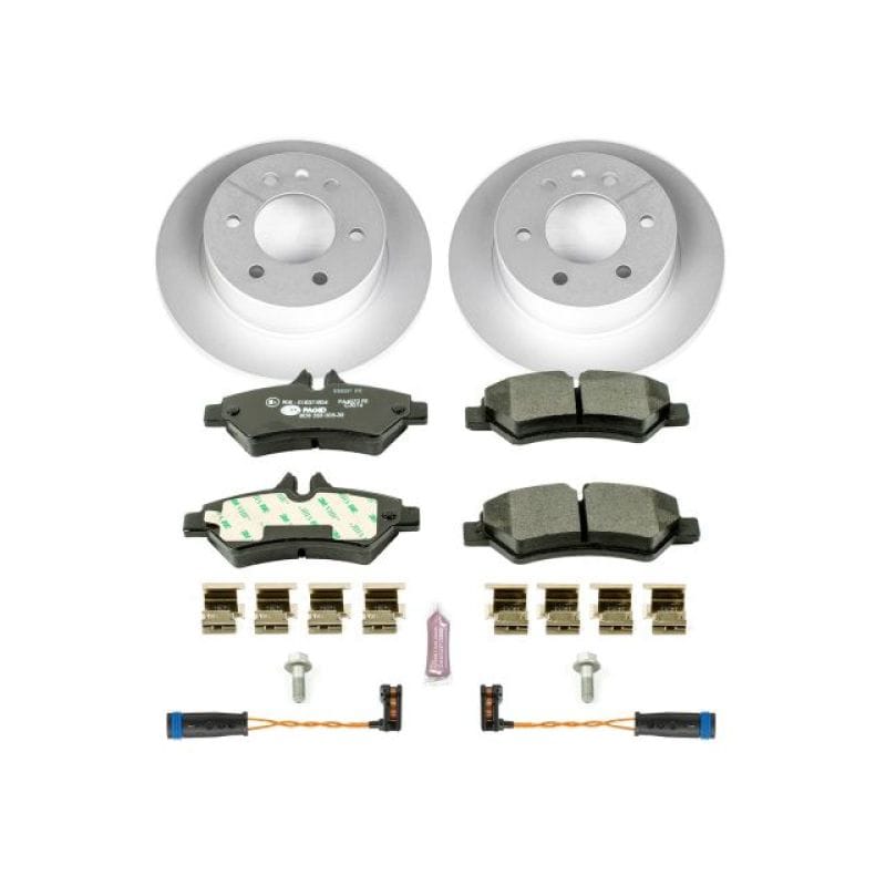 PowerStop — Genuine Geomet Coated Rotors, ECE-R90 Brake Pads + Hardware Kit