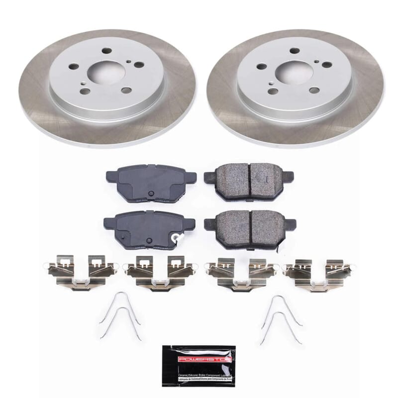 PowerStop — Semi-Coated Rotor and Low-Dust Ceramic Brake Pad Kit