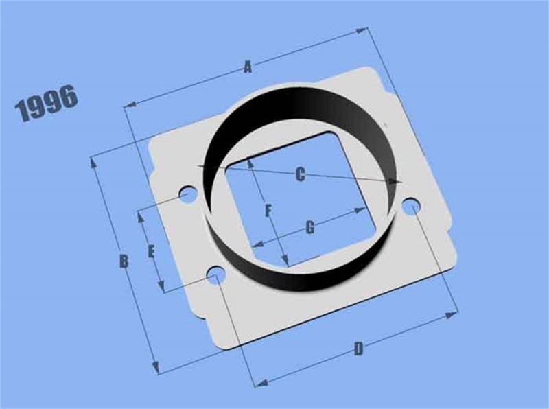 Vibrant — Mass Air Flow Sensor Adapter Plate for Toyota applications & Bosch MAF sensors
Mass Air Flow Sensor Adapter Plate
