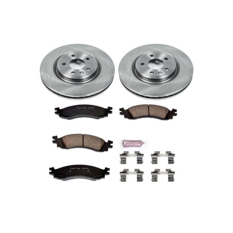 PowerStop — OE Stock Replacement Low-Dust Ceramic Brake Pad and Rotor Kit