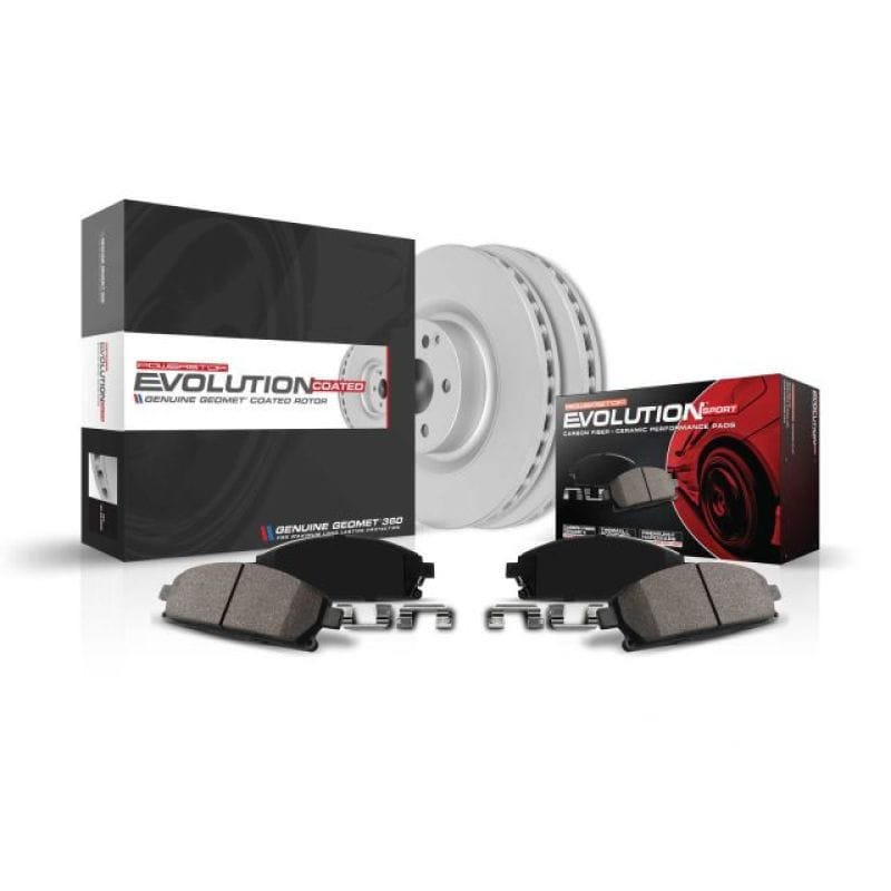 PowerStop — Genuine Geomet Coated Rotor and Carbon-Fiber Ceramic Brake Pad Kit