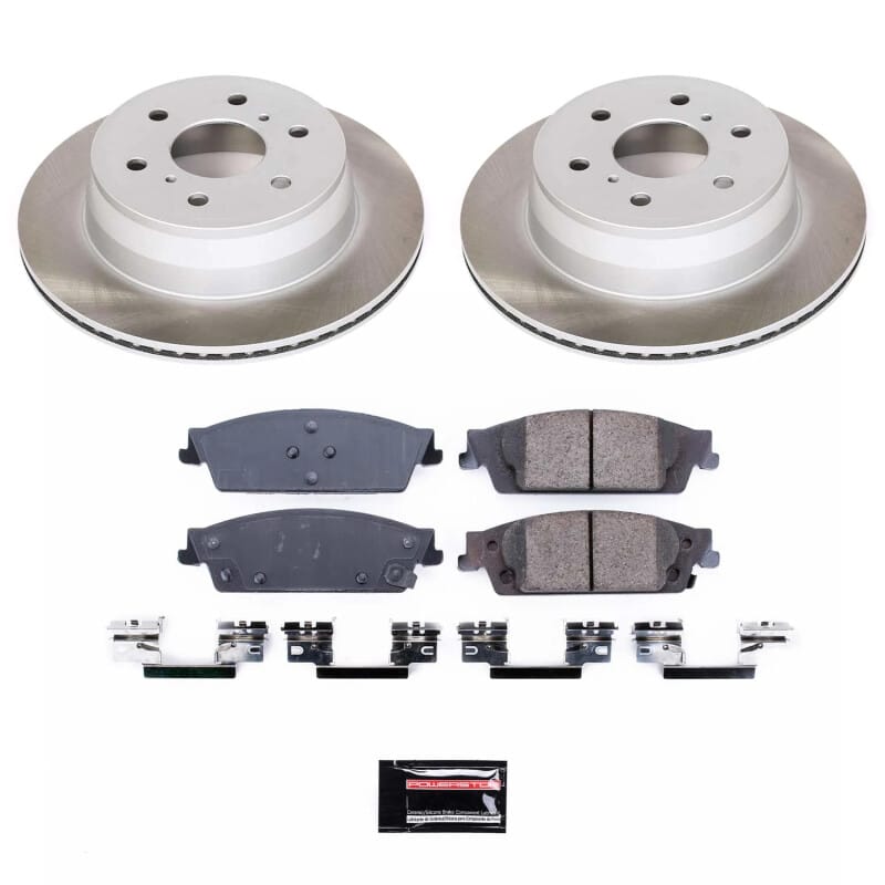 PowerStop — Semi-Coated Rotor and Low-Dust Ceramic Brake Pad Kit