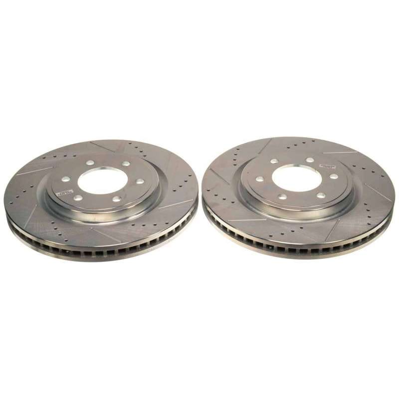 PowerStop — PowerStop Evolution Performance Drilled, Slotted & Plated Brake Rotor Pair