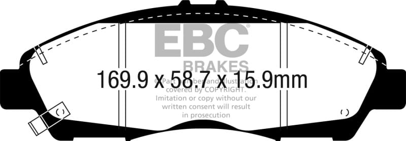 EBC — EBC 2016+ Cadillac XT5 Ultimax2 Front Brake Pads
Disc Brake Pad