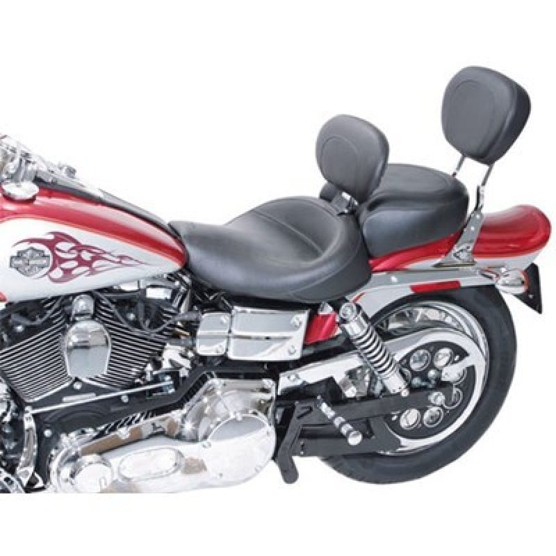Mustang Motorcycle — Mustang 91-05 Harley Dyna Wide Touring Recessed Passenger Seat - Black