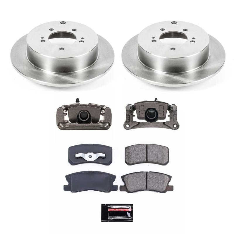 PowerStop — OE Stock Replacement Low-Dust Ceramic Brake Pad, Rotor and Caliper Kit
