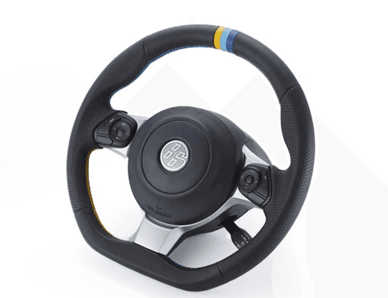 GReddy — GReddy All-Leather Steering Wheel w/ TRUST 3 Colored Stitching for ZN6 / ZC6