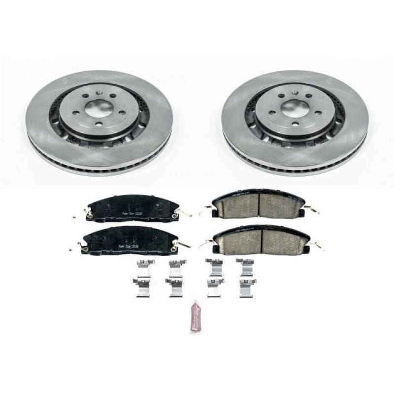 PowerStop — OE Stock Replacement Low-Dust Ceramic Brake Pad and Rotor Kit
