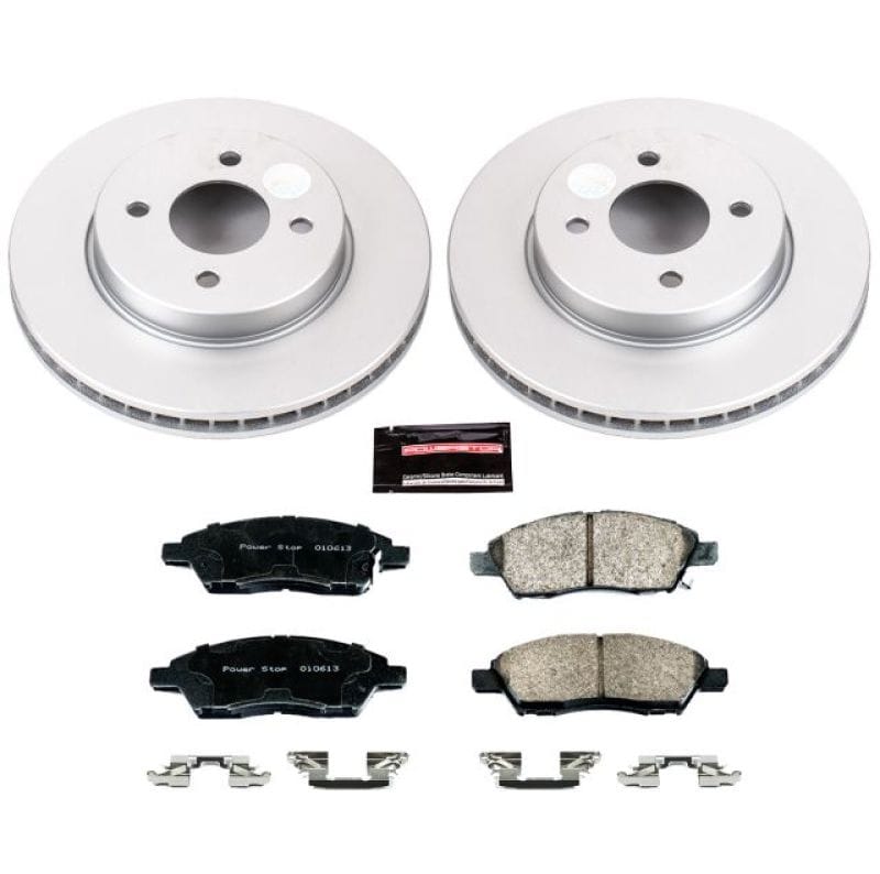 PowerStop — Genuine Geomet Coated Rotor and Low-Dust Ceramic Brake Pad Kit