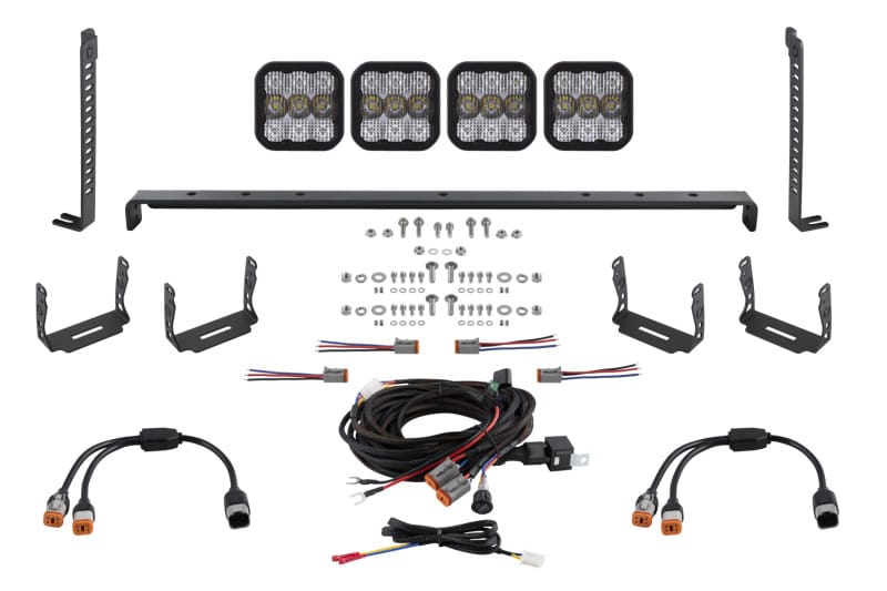 Diode Dynamics — Diode Dynamics 14-23 Toyota 4Runner SS5 Stealth Grille LED 4-Pod Kit - Pro White Combo