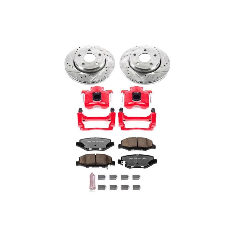 PowerStop — Z36 Truck and SUV Ceramic Brake Pad, Drilled & Slotted Rotor, and Caliper Kit