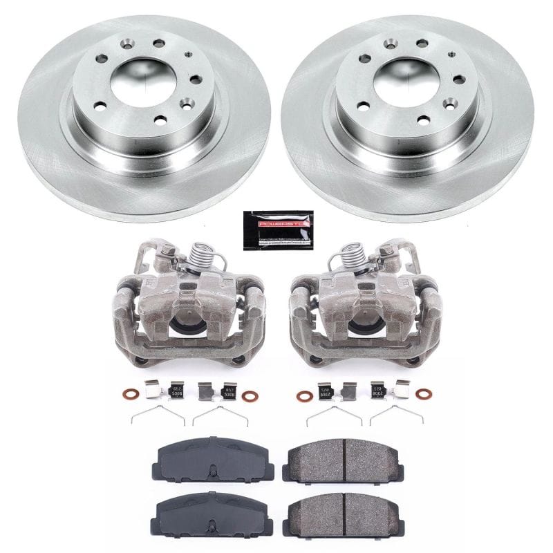 PowerStop — OE Stock Replacement Low-Dust Ceramic Brake Pad, Rotor and Caliper Kit