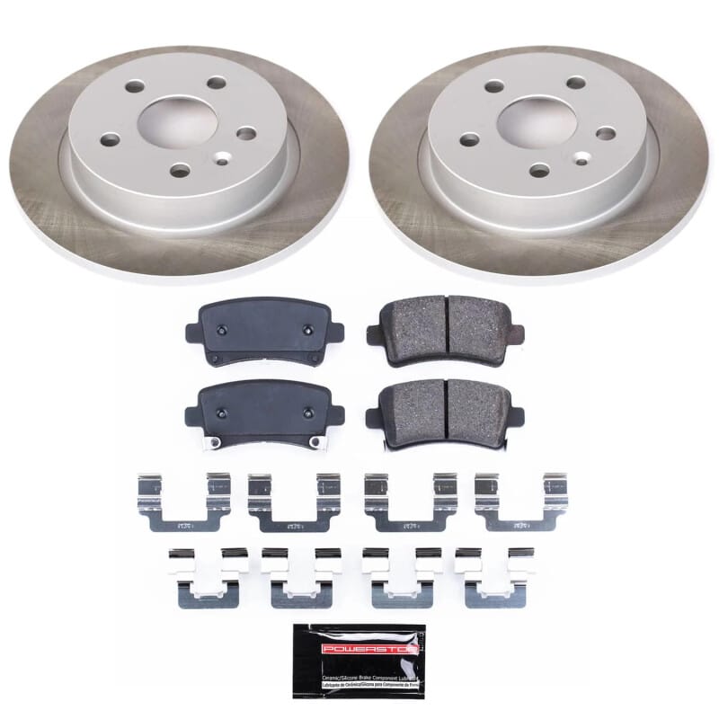 PowerStop — Semi-Coated Rotor and Low-Dust Ceramic Brake Pad Kit