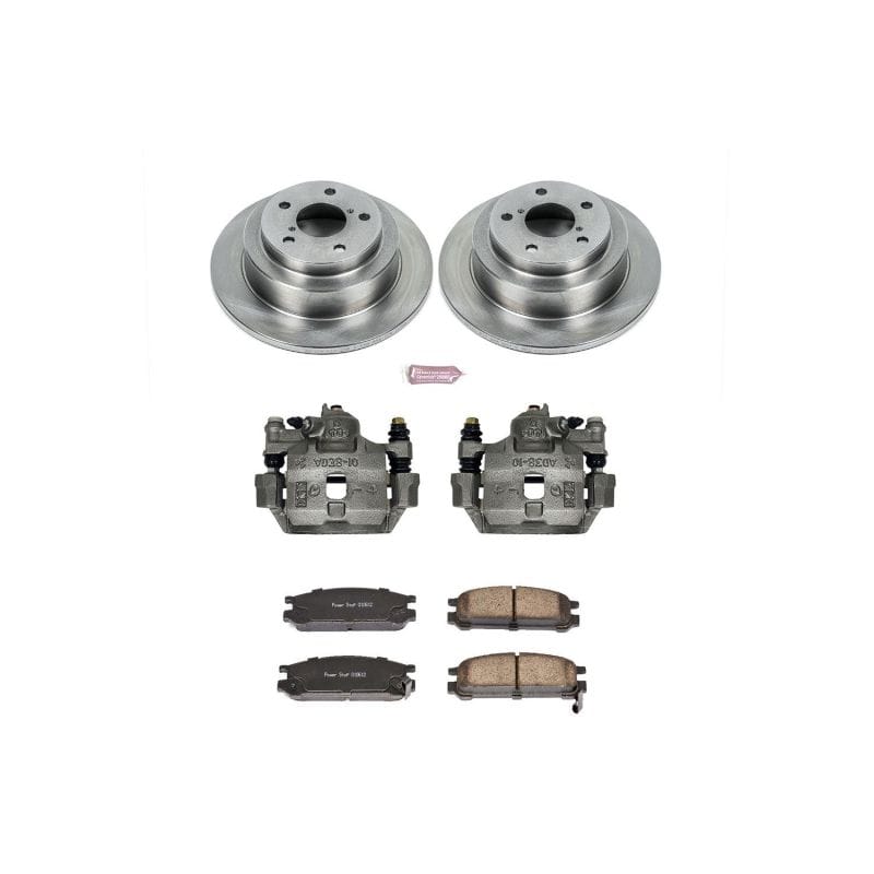 PowerStop — OE Stock Replacement Low-Dust Ceramic Brake Pad, Rotor and Caliper Kit