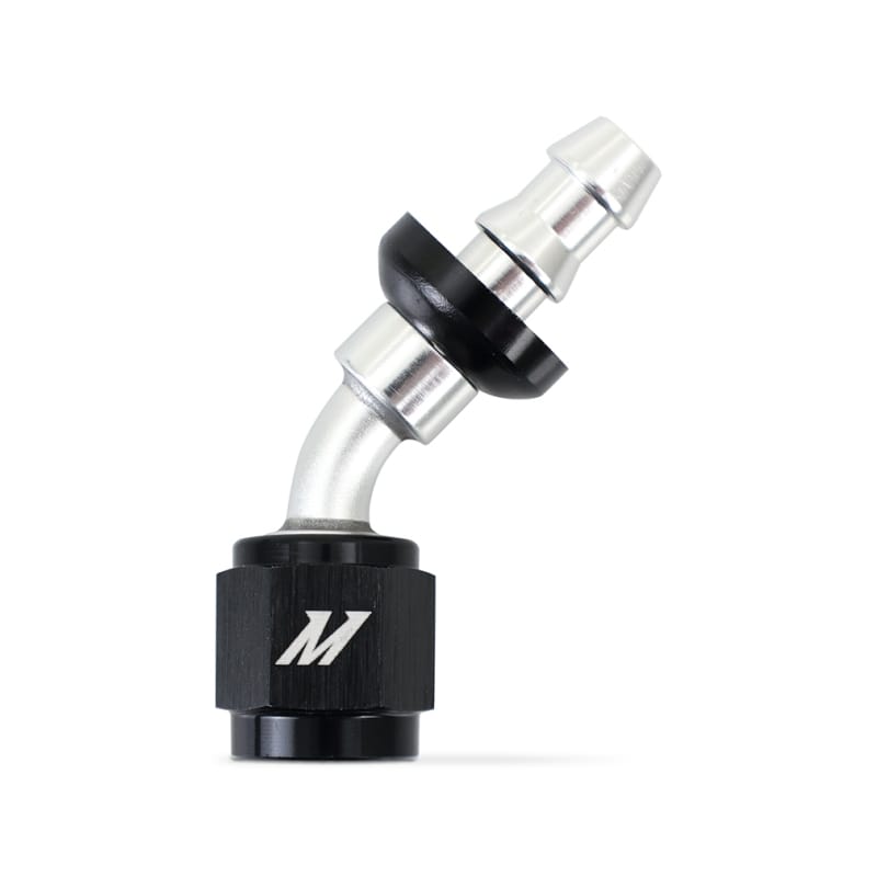 Mishimoto — Push-Lock Fitting, -4AN, 45-Degree