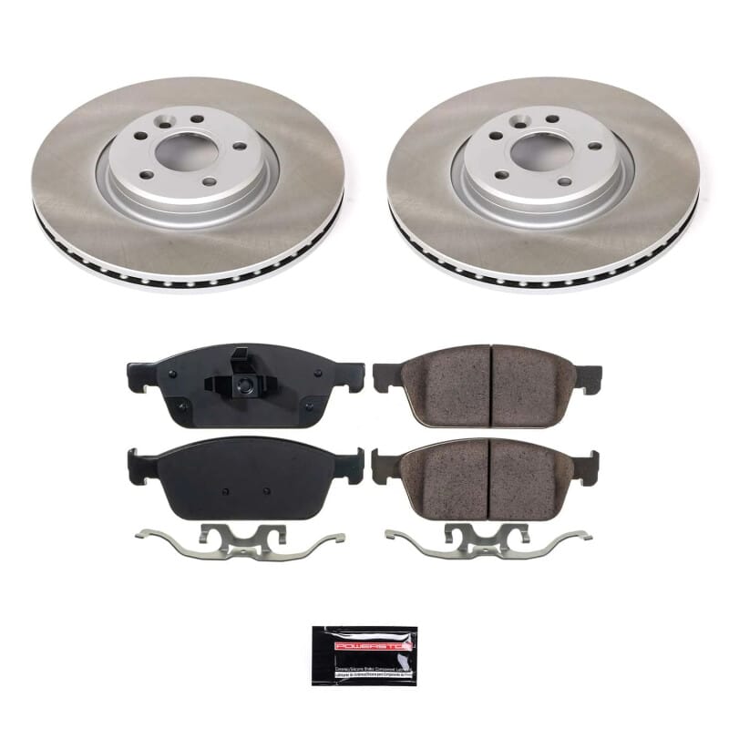PowerStop — Semi-Coated Rotor and Low-Dust Ceramic Brake Pad Kit