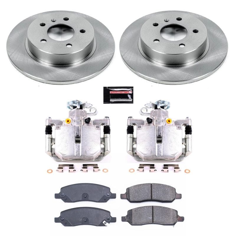PowerStop — OE Stock Replacement Low-Dust Ceramic Brake Pad, Rotor and Caliper Kit
